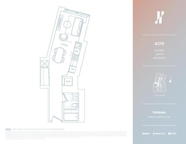 409 sqft Studio - West Lvl 39-58